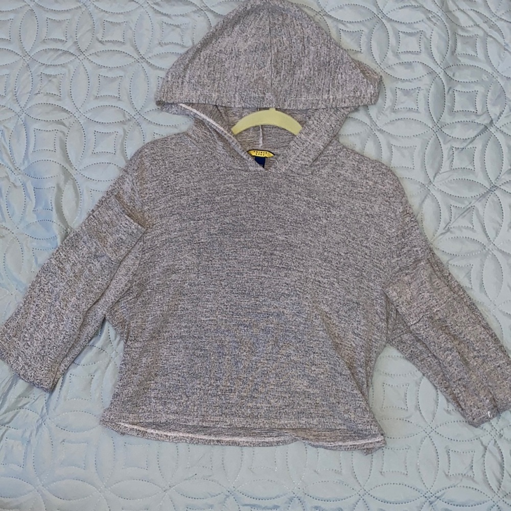 Crop top hoodie.